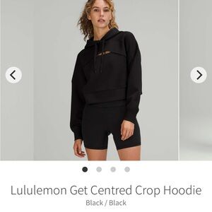 Lululemon Get Centred cut-out hoodie Size 10. EUC